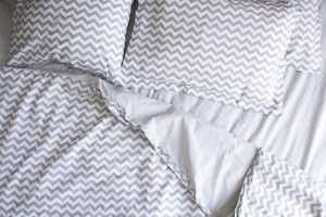 Exactly that cotton crispy bedding with an incredibly cozy zigzag print