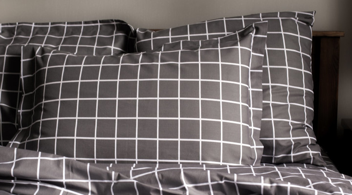 Grey Plaid Bedding Collection
