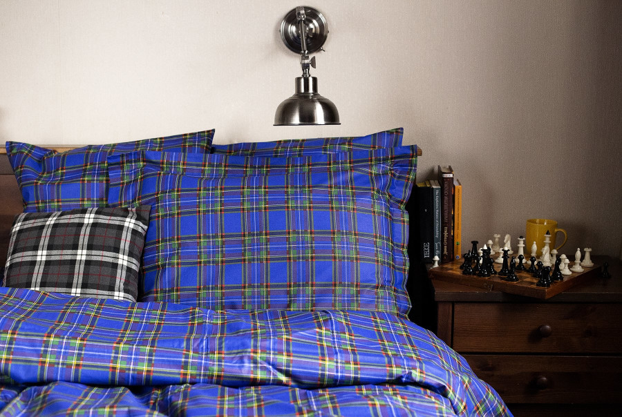 Blue Scotch Pillowcase 50×70